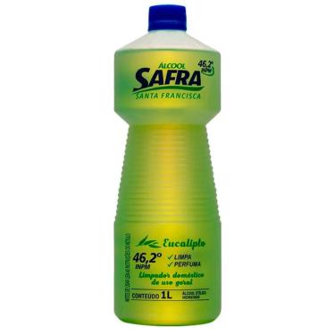 Imagem de Kit 3 Álcool Liquido 46,2° INPM Etílico Eucalipto 1L Safra