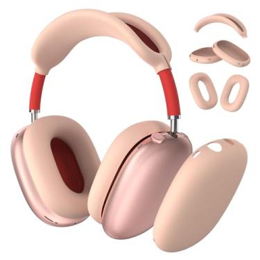 Imagem de Capa de silicone para fones de ouvido AirPods Max, capas de fone de ouvido/capa de fone de ouvido para AirPods Max (2024/2020), acessórios de silicone macio antiarranhões