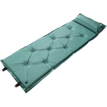 Imagem de Colchonete Solteiro Colchão Inflavel Camping Acampamento Com Travesseiro e Sacola Para Transporte