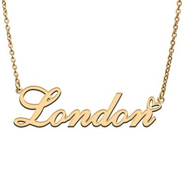 Imagem de RONKAH Colar personalizado com nome personalizado com coração colar de nome personalizado para mulheres, colar de moda pessoal, melhor presente para menina, mãe, filha, amizade, Natal, aniversário,