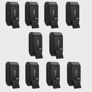 Imagem de Kit 10 Unidades Dispenser Saboneteira Urban Compacta Preto Premisse