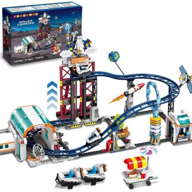Imagem de Brinquedo de construção HOGOKIDS Space Roller Coaster 926 unidades de 6 a 12 anos