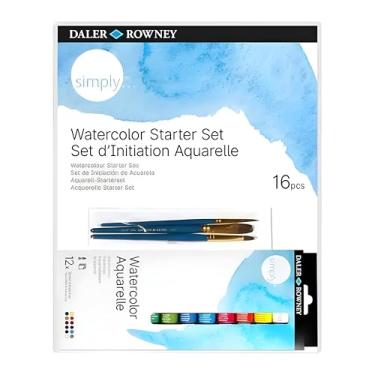 Imagem de DALER ROWNEY Simply Watercolour, Kit Aquarela para Iniciantes 16 Peças