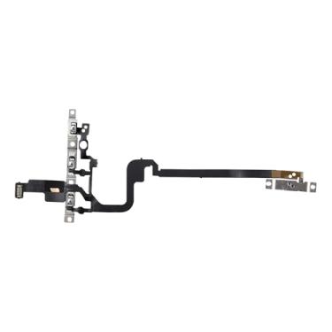 Imagem de Risidamoy Botão de volume liga/desliga cabo flexível de substituição para iPhone 15 Pro Max On Off Control Repair Botão lateral de chave silenciosa Substitua com suporte de metal pré-instalado para