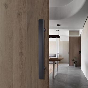 Imagem de Maçaneta de barra em T maçaneta de porta de vidro de aço inoxidável acessórios de hardware puxadores de porta de substituição armário hotel cozinha escritórios botões de portas de correr / 400 mm ()