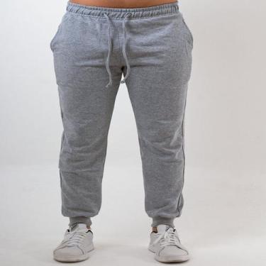 Imagem de Calça Moletom Masculino Adulto - Glev.Conceito, M, Cinza claro
