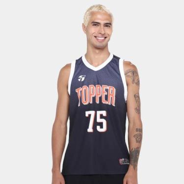 Imagem de Regata Topper Geometric Masculina, Grafite, Branco, G, Masculino