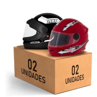 Imagem de Kit 2 Capacete Fechado Sport Moto 788 + Liberty 4 Kids Feminino Mascul