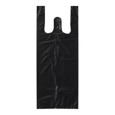 Imagem de Platree Sacos Pequenos de Plástico Pretos(800 Contagens) para Camisetas Em Relevo, 6" X 4" X 15", 13 Mic(0,51 Mil) Camiseta de Plástico Preto Liso, Lixo de Mesa, Sacolas de Compras, Sacolas Plásticas