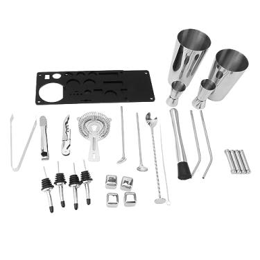Imagem de Xcello Conjunto de 23 peças de coqueteleira profissional para bar kit de barman de aço inoxidável com suporte de acrílico