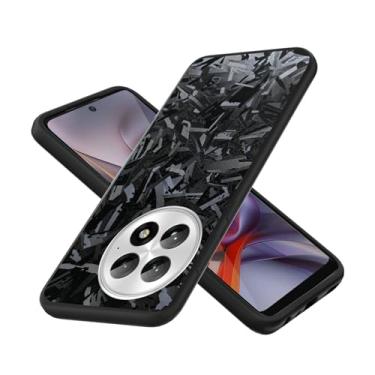 Imagem de Compatível com OnePlus 13 Capa de telefone TPU de silicone macio + fibra de carbono texturizada 3D anti-impressão digital