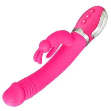 Imagem de Vibrador Rabbit Naughty Com Língua Estimuladora 36 Vibrações E Aquecimento Estimulador para Prazer Intenso [PINK]