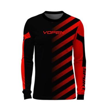 Imagem de Camisa Proteção Solar Masculina Sport - Vopen, Vermelho, M