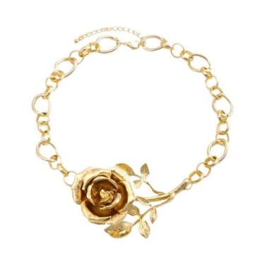 Imagem de Colar com Pingente de Rosa dos Ventos - Estilo Hip Hop para Mulheres, 