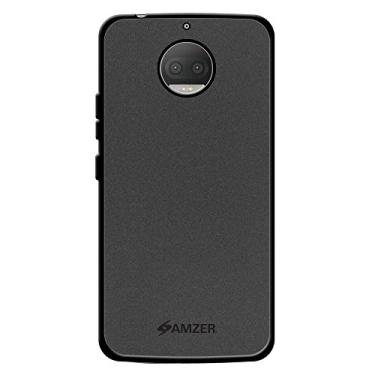Imagem de Amzer Capa para Moto G5s Plus, capa de TPU fina à prova de choque – Preta