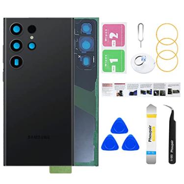 Imagem de Phoupair Substituição de vidro traseiro para Samsung Galaxy S23 Ultra com kit de ferramentas de reparo profissional (Phantom Black)