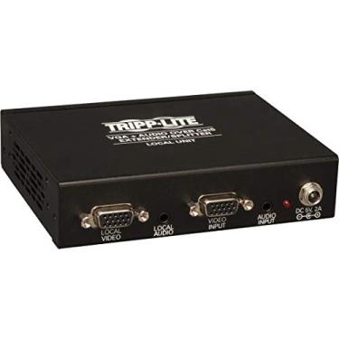 Imagem de Tripp Lite VGA de 4 portas com extensor de áudio Cat5/Cat6, transmissor estilo caixa com EDID, 1920 x 1440 a 60 Hz, até 100 pés (B132-004A-2) preto