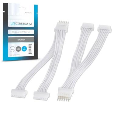 Imagem de Litcessory Divisor para Philips Hue, faixa de luz solo (pacote com 2, branco - MICRO 6-PIN V4 / faixa de luz solo)