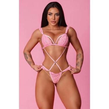 Imagem de Body Sensual Secret Glow Renda Bordada Tallyta