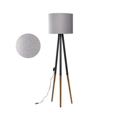 Imagem de Luminaria de chão modelo Ranna Cinza Redonda p/salas quartos - Rodrigu