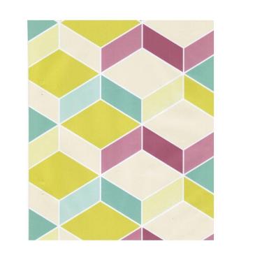 Imagem de Papel Parede Adesivo 3D Geometrico Infantil Escritorio Sala