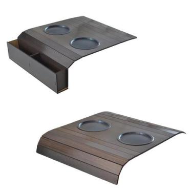 Imagem de Kit 2 Suporte Porta Copos Controle Braço de Sofá MDF - spezialle, Taba