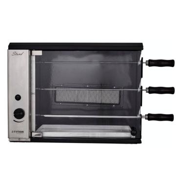 Imagem de Churrasqueira a Gás Rotativa de Bancada Stand 3 Espetos Titan