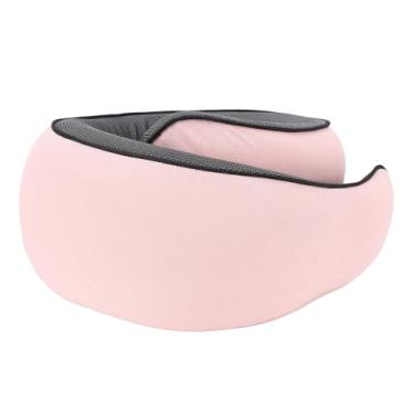 Imagem de Travesseiro de Pescoço Dormindo, Estrutura Ergonômica Confortável Travesseiro de Pescoço Viagem Respirável para o Escritório (Rosa)