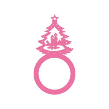 Imagem de Porta Guardanapo árvore De Natal Kit Com 4 Peças 4,5cmx8,5cm - Cria Arte Laser Rosa