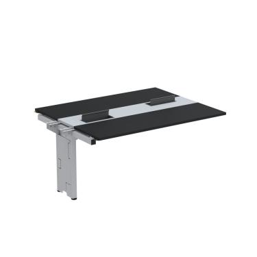 Imagem de Complemento De Mesa Plataforma Para Coworking Para 2 Pessoas 150x120 Preto-cinza