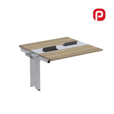 Imagem de Complemento De Mesa Plataforma Para Coworking Para 2 Péssoas 120x120 Noce Naturalle-cinza