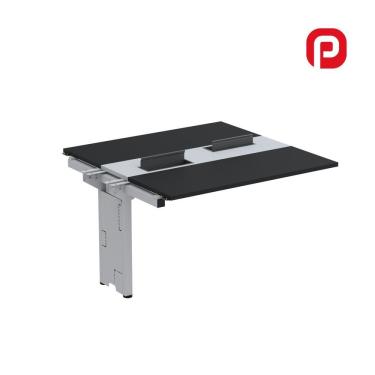 Imagem de Complemento De Mesa Plataforma Para Coworking Para 2 Péssoas 120x120 Preto-cinza