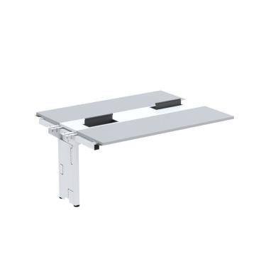 Imagem de Complemento De Mesa Plataforma Para Coworking Para 2 Pessoas 150x120 Cinza-branco