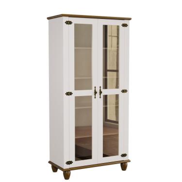 Imagem de Cristaleira Retrô 2p Off White-nogueira