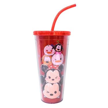 Imagem de Copo Cubos De Gelo Vermelho Mickey Minnie Tsum Tsum 600 Ml