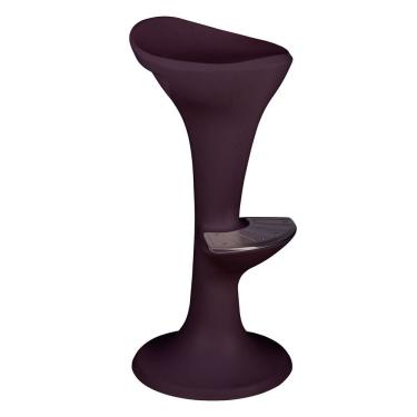 Imagem de Banco Tramontina Pepe Polietileno Marrom Café Apoio Pés Inox Tramontina