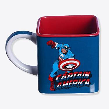 Imagem de Caneca Cubo Cerâmica Marvel Capitão América 300 ml