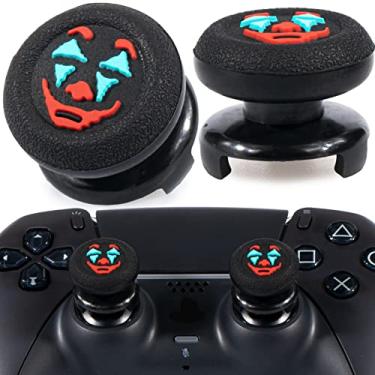 Imagem de PlayRealm Extensor De Joystick Fps E Capa Silicone Texturizada Para Controle Ps5 Ps4 (Preto Joker)