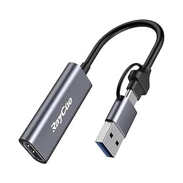 Imagem de RayCue Placa De Captura Hdmi 4K, Vídeo Para Gravador Usb/Tipo C 1080P Hd, Jogo Transmissão Ao Vivo, Jogos, No Switch, Ps4, Ps5, Xbox, Obs, Funciona Com Pc/Windows/Mac Os