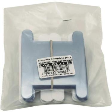 Imagem de Visor Para Pasta Suspensa Etiqueta Branca Pacote Com 50Un - Dello, Não