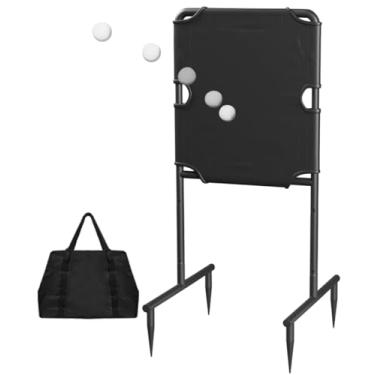 Imagem de Garbuildman Alvo De Strike Zone Para Bolas Plástico, Compatível Com Blitzball E Wiffle Ball, Estrutura Metal Portátil, Ferramenta Treinamento Arremessos Rebatidas Ao Ar Livre, 28" X 30", Estilo Embu