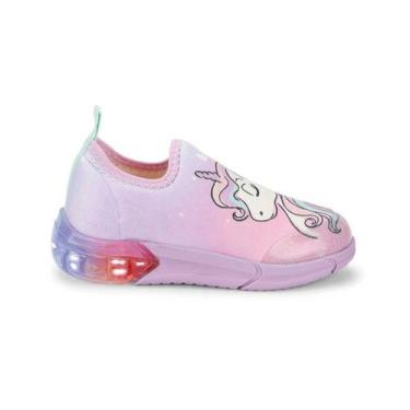 Imagem de Tênis De Led Infantil Menina Bibi Space Unicórnio Iris Rosa, Rosa, 23
