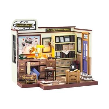 Imagem de Mini Casa De Boneca De Madeira 3D Quebra-cabeça Kit De Construção DIY 