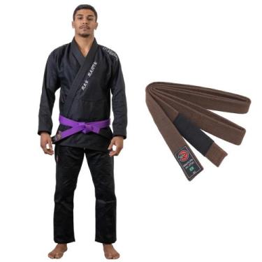 Imagem de Kimono Jiu Jitsu Trançado Reforçado Naja Hanzo Adulto Preto Unissex + 