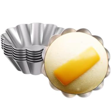 Imagem de Conjunto de 6 peças Puto Molder Filipino - 10 x 3,3 cm Forma de Onda Puto Copos para Vaporizador Filipino - Moldes de Aço Inoxidável 304 Copos de Assar Durável e Reutilizável para Vaporizador Filipino