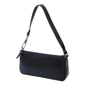 Imagem de Mariart Bolsa Shoulder Feminina de Couro Bovino Legítimo Mariart Cacau (Preto Metalizado)