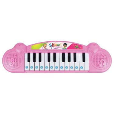 Imagem de Teclado Piano Musical Bebê Brinquedo Infantil Divertido Rosa - Art Bri