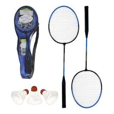 Imagem de Kit Badminton 4 Raquetes + 6 Petecas + Bolsa Premium - Art Brink