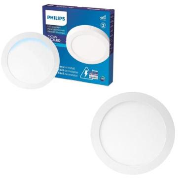 Imagem de 2 Luminária Led 18w Philips Sobrepor 6500k Bivolt Luz Fria
