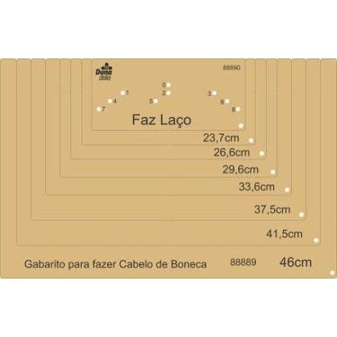 Imagem de Gabarito / Régua faz cabelo de boneca e laços - cód. 88889 - Duna Atel